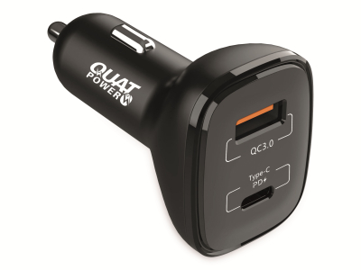 QuatPower Dual Kfz USB-Lader BC59C, 1x USB-A QC, 1x USB-C PD, 42 W QuatPower Dual Kfz USB-Lader BC59C, 1x USB-A QC, 1x USB-C PD, 42 W