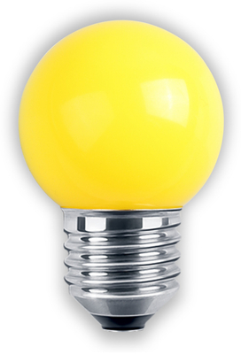 Blulaxa LED-Lampe E27, 1 W, IP44, gelb Blulaxa LED-Lampe E27, 1 W, IP44, gelb