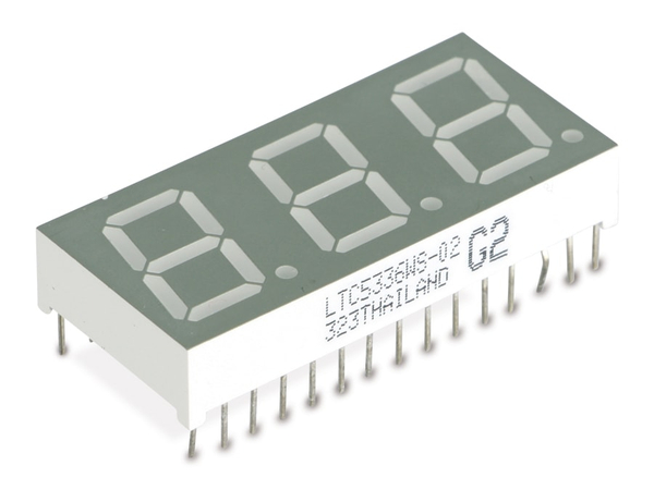 LiteOn LED-Anzeige LTC5336WS-02, 3 Digit