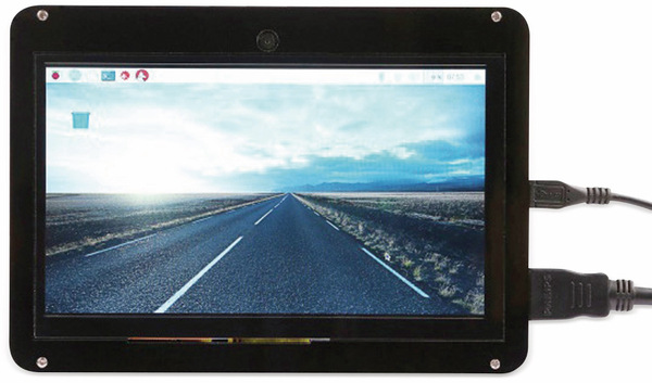 LC-Display 17,8 cm (7&quot;), mit kap. Touchscreen, HDMI, Kamera, Acrylgehäuse
