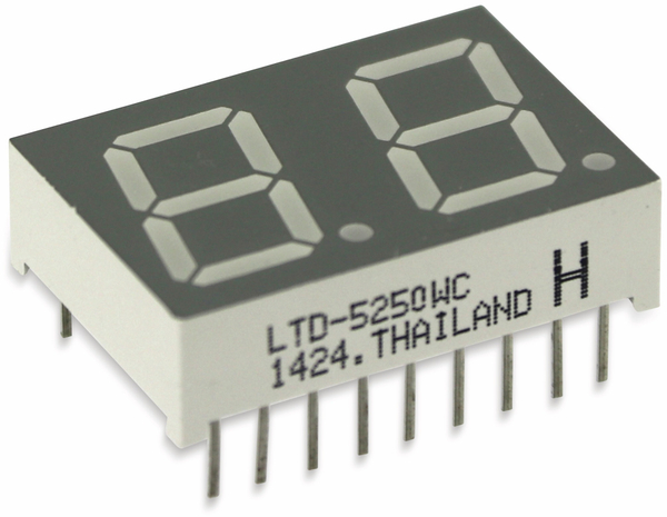 LiteOn LED-Anzeige LTD-5250WC, 2 Digit