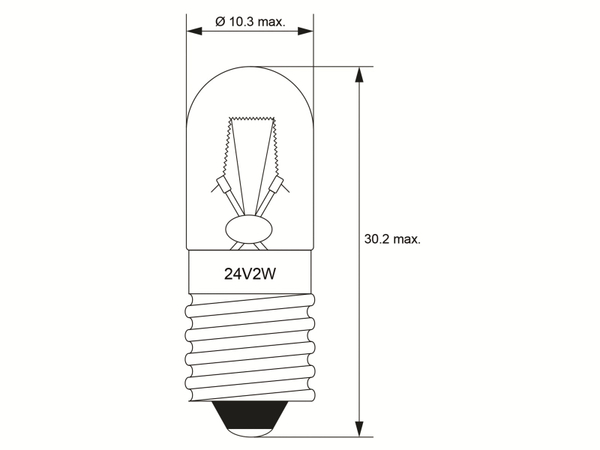GOOBAY Röhrenlampe, 9317, T10, E10, 24 V, 2 W - Produktbild 2