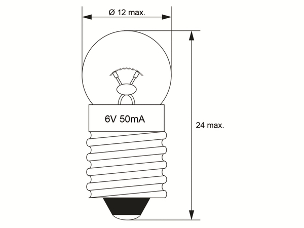 GOOBAY Taschenlampenbirne, 9590, G11 Kugel, E10, 6 V, 0.3 W - Produktbild 2