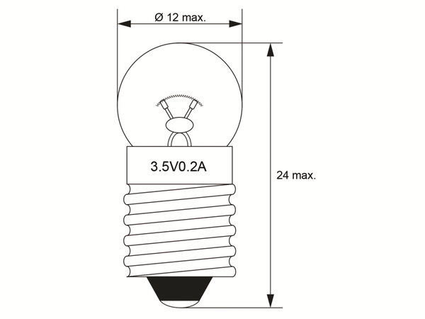 GOOBAY Taschenlampenbirne, 9323, G11 Kugel, E10, 3.5 V, 0.7 W - Produktbild 2
