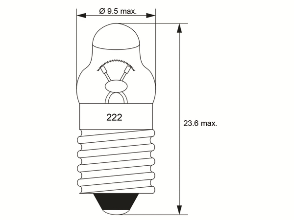 GOOBAY Taschenlampenbirne Spitzlinse, 9331, TL-3, E10, 2.2 V, 0.5 W - Produktbild 2