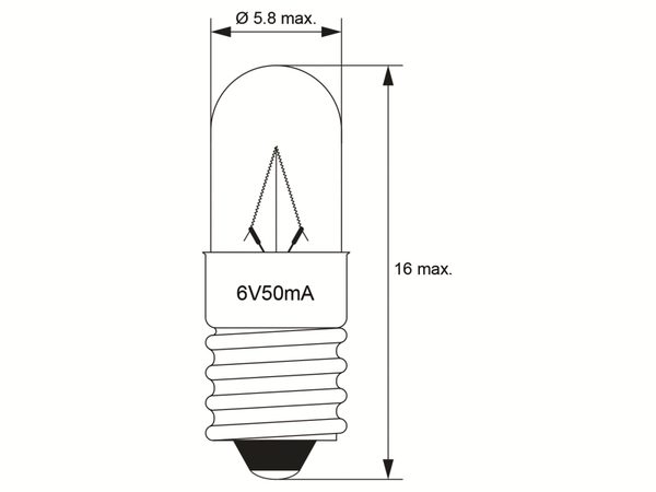 GOOBAY Röhrenlampe, 9414, T5, E5,5, 6 V, 0.3 W - Produktbild 2