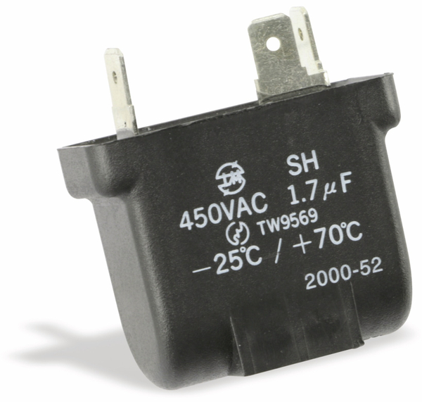 Motorbetriebskondensator SH, 1,7 µF, 450 V~, stehend