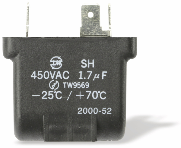 Motorbetriebskondensator SH, 1,7 µF, 450 V~, stehend - Produktbild 2