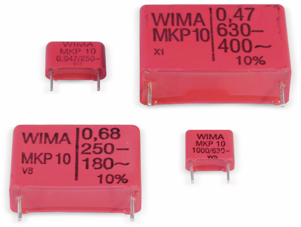 WIMA Folienkondensator, MKP1J033305I00KSSD, 0,33UF, 630V