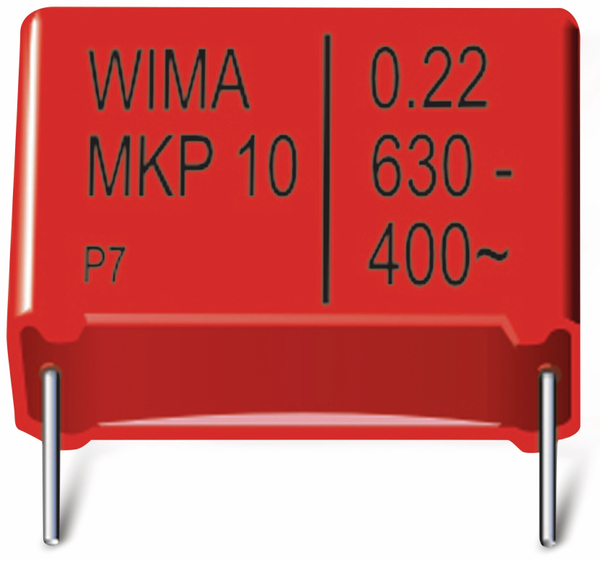 WIMA Folienkondensator, MKP1J022204B00KSSD, 0,022UF, 630V