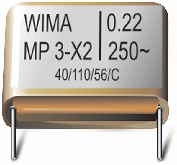 WIMA Folienkondensator, MPX21W3100FG00MSSD, 0,1UF, 275V