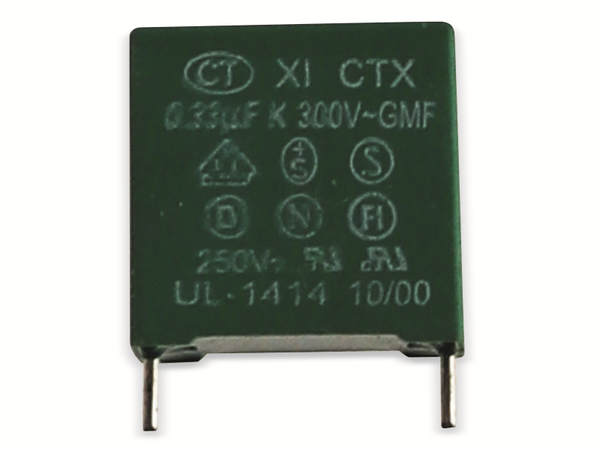 Kondensator, MKP, 0,33µF/300V