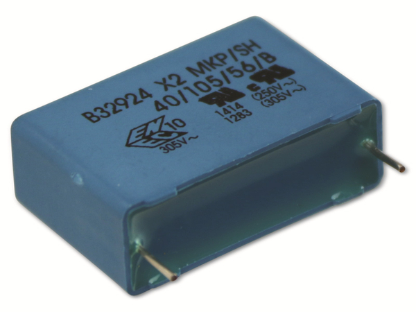 Epcos Funkentstörkondensator B32924, 1 µF, 305 V~ - Produktbild 2