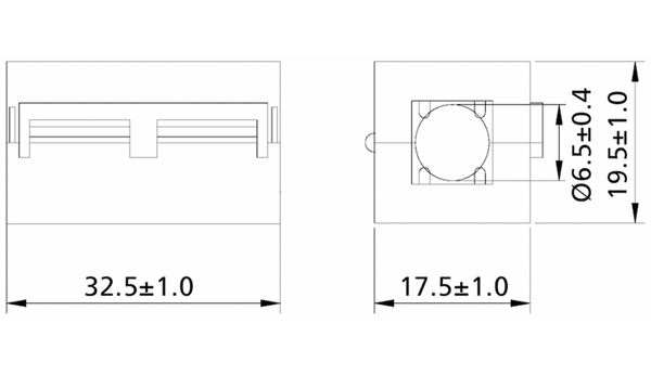 Klappferrit, Entstörfilter RF75 200 Ω für Kabeldurchmesser 6,5 mm (Max.) - Produktbild 2