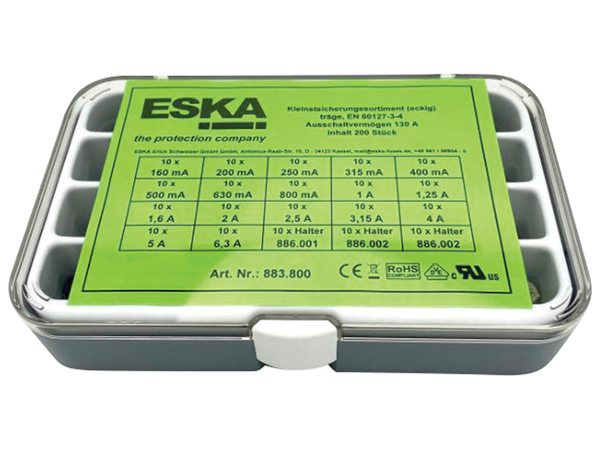 ESKA Kleinstsicherung-Set 883800, 160mA-6,3A, 250VAC, eckig