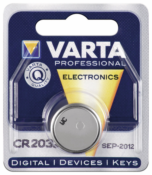 VARTA Knopfzelle, CR2032, Lithium, 3 V, 230 mAh