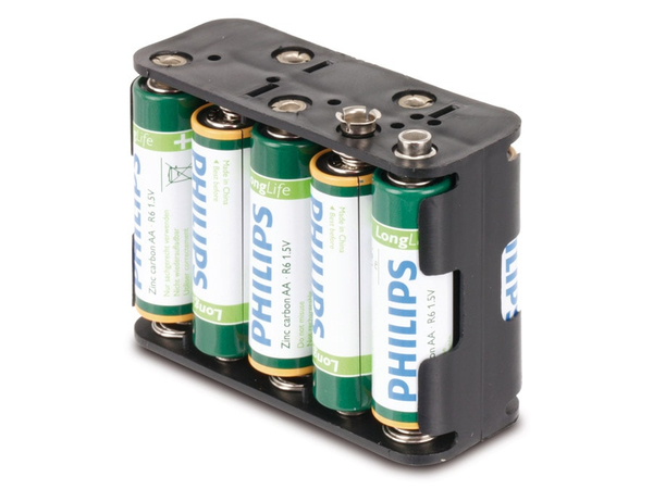 GOOBAY Batteriehalter, 10x Mignon, Clipanschluss - Produktbild 4