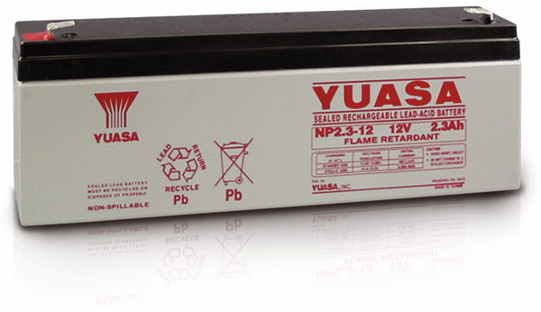 YUASA Blei-Akkumulator NP2.3-12, 12 V-/2,3 Ah - Produktbild 2
