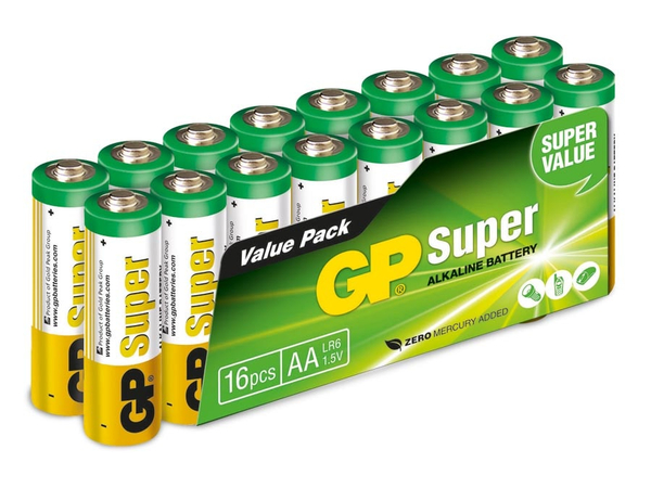 GP Mignon-Batterie-Set Super Alkaline, 16 Stück