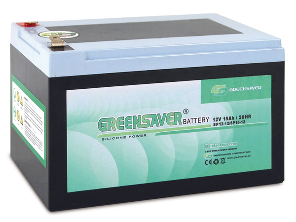GREENSAVER Blei-Silikon Akkumulator SP15-12 (SP12-12)