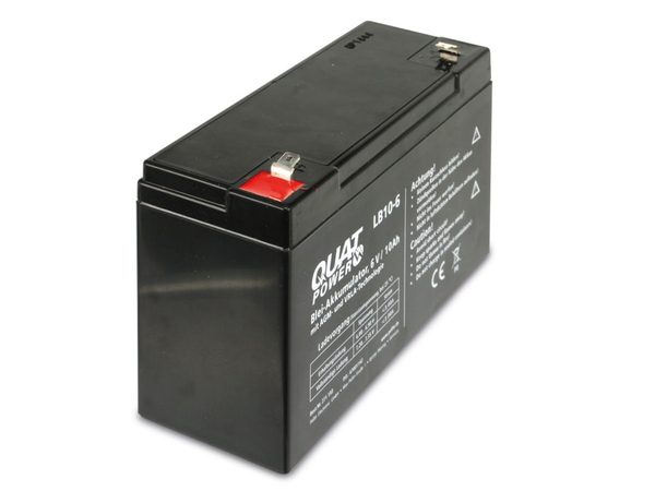 QUATPOWER Blei-Akkumulator LB10-6, 6 V-/10 Ah - Produktbild 2