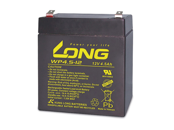 KUNG LONG Blei-Akkumulator WP4.5-12, 12 V-/4,5 Ah