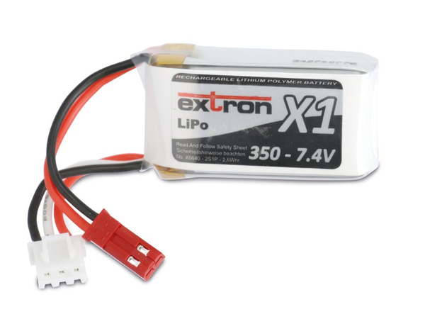 EXTRON Modellbau-Akkupack X1, LiPo, 7,4 V-/350 mAh