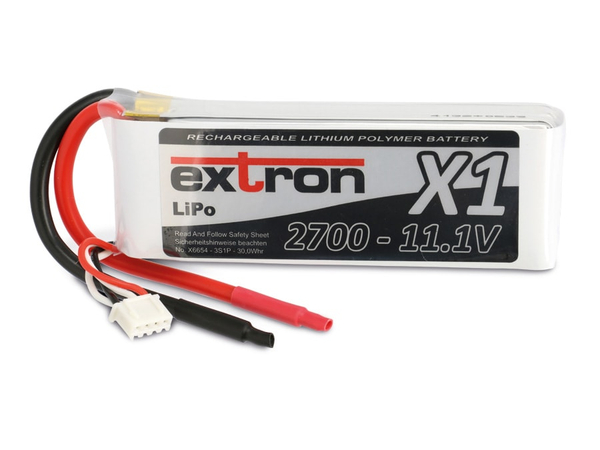 EXTRON Modellbau-Akkupack X1, LiPo, 11,1 V-/2700 mAh - Produktbild 2