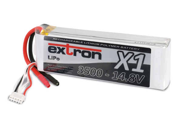 EXTRON Modellbau-Akkupack X1, LiPo, 14,8 V-/3500 mAh