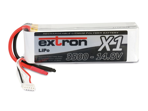 EXTRON Modellbau-Akkupack X1, LiPo, 14,8 V-/3500 mAh - Produktbild 2
