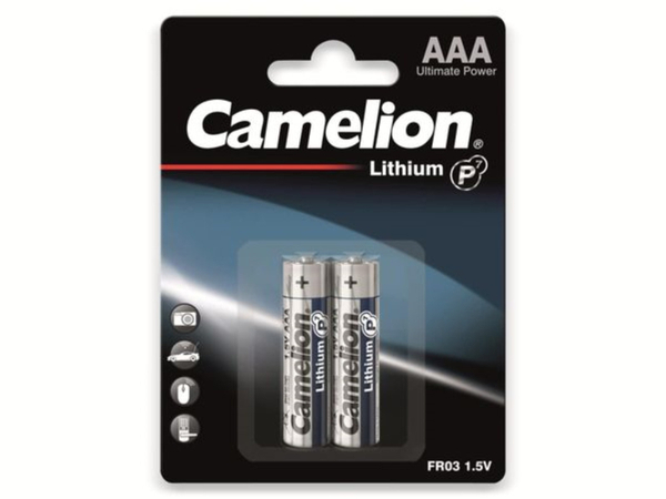 CAMELION Micro-Batterie, Lithium, FR03, 2Stück