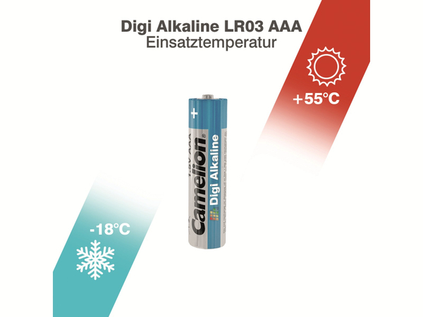CAMELION Micro-Batterie, Digi-Alkaline, LR03, 4 Stück - Produktbild 3