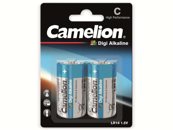 CAMELION Baby-Batterie, Digi-Alkaline, LR14, 2 Stück