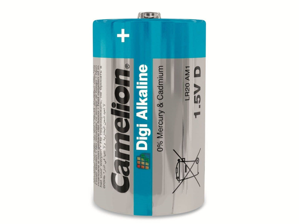 CAMELION Mono-Batterie, Digi-Alkaline, LR20, 2 Stück - Produktbild 2