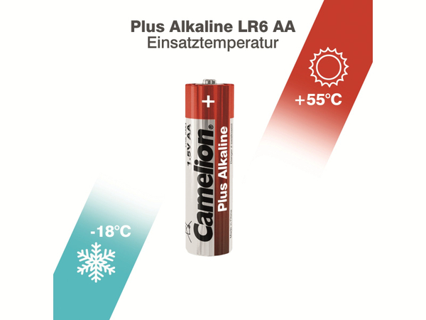 CAMELION Mignon-Batterie, Plus-Alkaline, LR6, 4 Stück - Produktbild 3