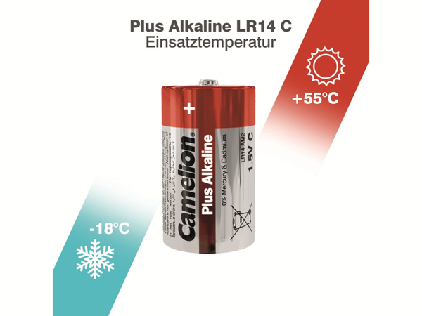 CAMELION Baby-Batterie, Plus-Alkaline, LR14, 2 Stück - Produktbild 3