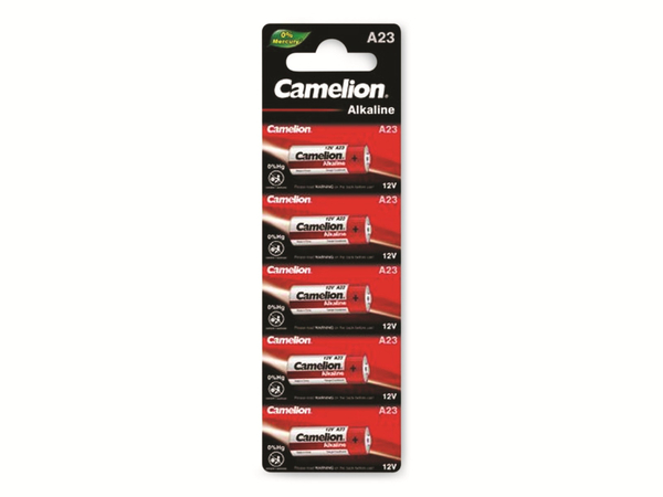 CAMELION 12V-Batterie, Plus Alkaline, A23, 5 Stück
