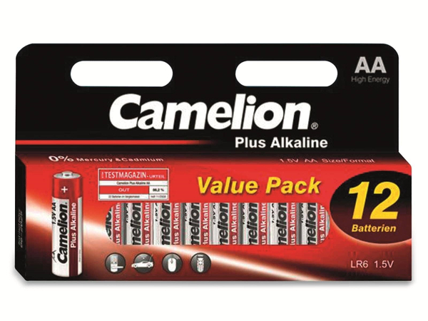 CAMELION Mignon-Batterie, Plus-Alkaline, LR6, 12 Stück