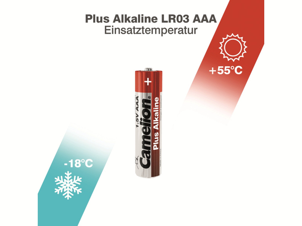 CAMELION Micro-Batterie, Plus-Alkaline, LR03, 20 Stück - Produktbild 3