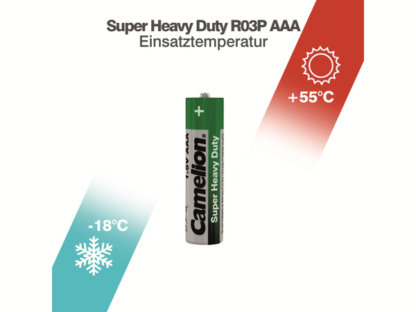 CAMELION Micro-Batterie, Super Heavy Duty 4 Stück - Produktbild 3
