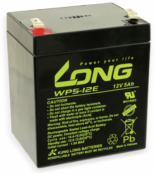 KUNG LONG Blei-Akkumulator WP5-12E, 12 V-/5 Ah, zyklenfest