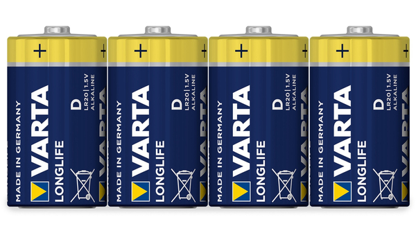 VARTA Mono-Batterie LONGLIFE, 4St.