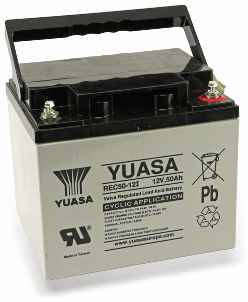 YUASA Blei-Akkumulator REC50-12, 12 V-/50 Ah - Produktbild 2