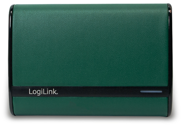 LogiLink USB Powerbank 7800 mA, 2x USB-Port, grün Lederoptik - Produktbild 2