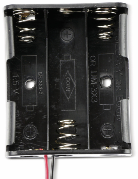 Batteriehalter für 3 Mignon, AA, mit Anschlußkabel - Produktbild 2
