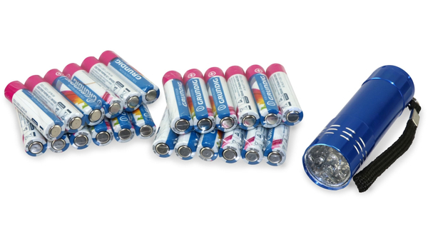 Grundig Micro-Batterie 24 Stück, inkl. LED Taschenlampe