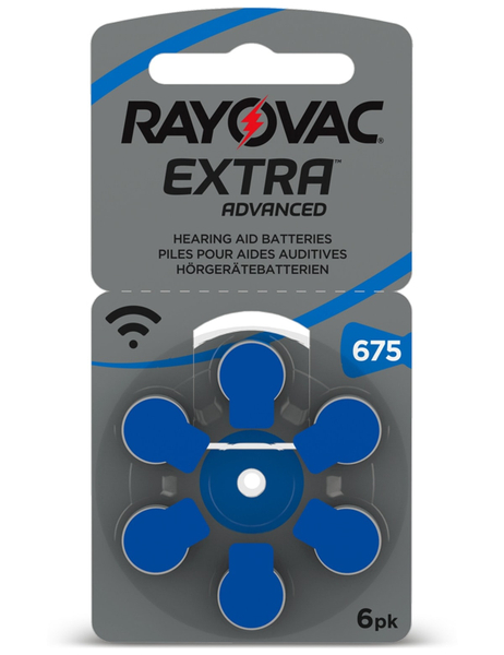 RAYOVAC Hörgeräte-Batterie, EXTRA ADVANCED, Größe 675, 6 Stück