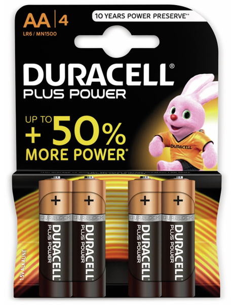 Duracell Mignon-Batterien PLUS POWER, 4 Stück