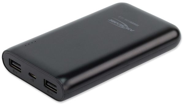 Ansmann USB Powerbank, Pb10.8, 10000mA, schwarz, 2x USB Port