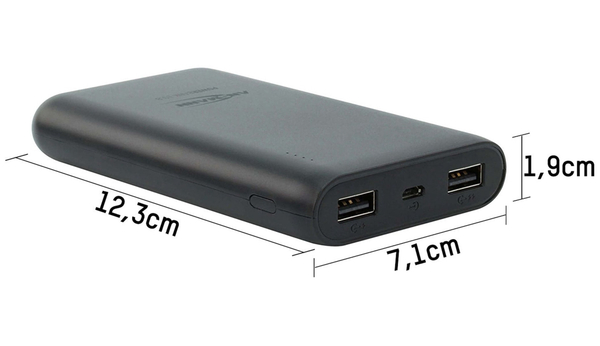 Ansmann USB Powerbank, Pb10.8, 10000mA, schwarz, 2x USB Port - Produktbild 3